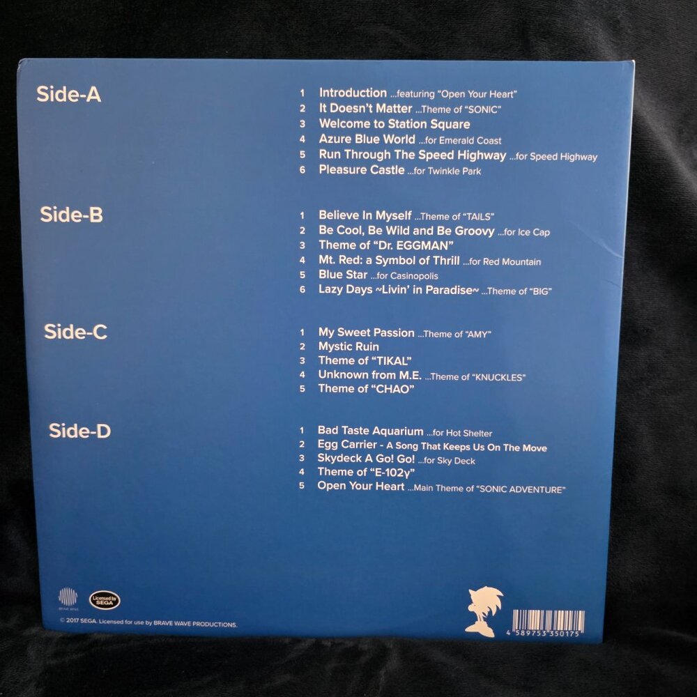 Sonic Adventure Original Soundtrack x2LP Blue and White Vinyl - Picture 2 of 6